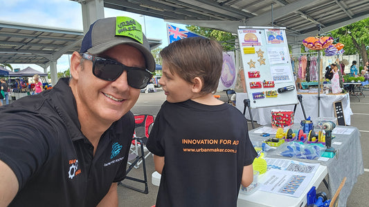 Innovation for ASD at the Willows Markets - Illuminated Skateboard Mount